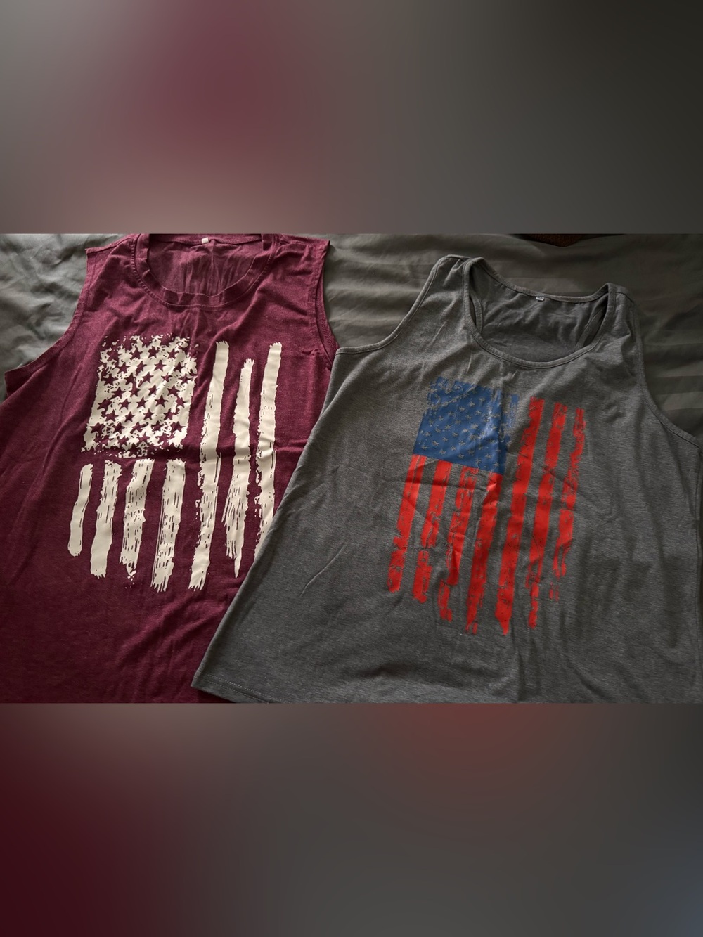 2 Flag Tank Tops